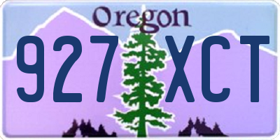 OR license plate 927XCT