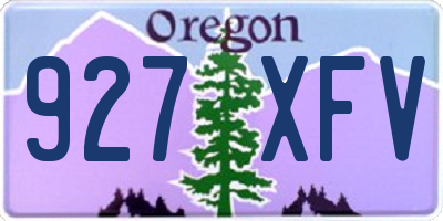 OR license plate 927XFV