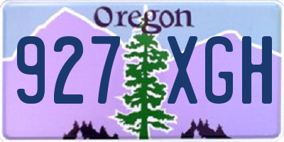 OR license plate 927XGH