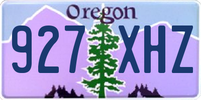 OR license plate 927XHZ