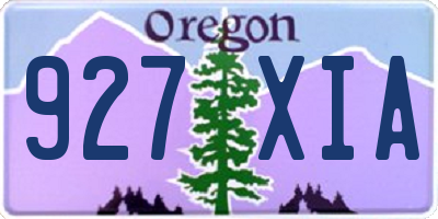 OR license plate 927XIA