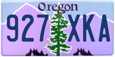 OR license plate 927XKA