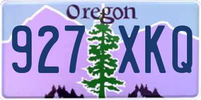 OR license plate 927XKQ