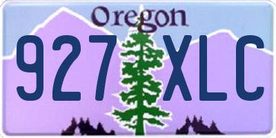 OR license plate 927XLC