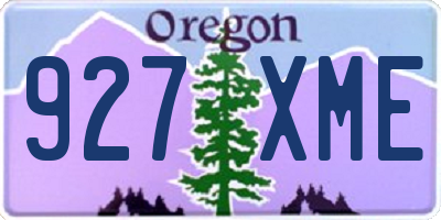 OR license plate 927XME