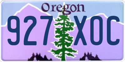 OR license plate 927XOC