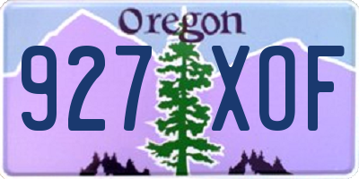 OR license plate 927XOF