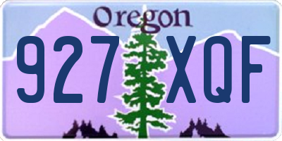 OR license plate 927XQF