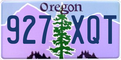 OR license plate 927XQT