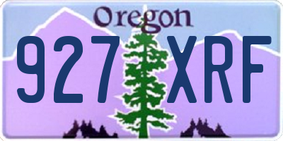 OR license plate 927XRF