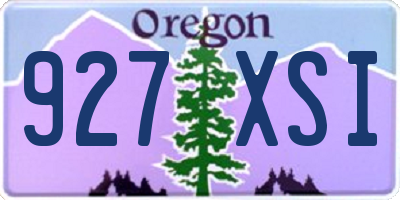 OR license plate 927XSI