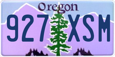 OR license plate 927XSM