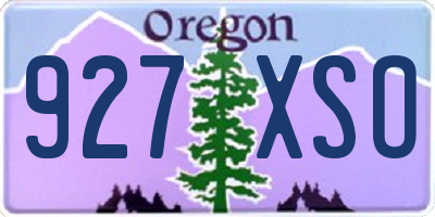OR license plate 927XSO