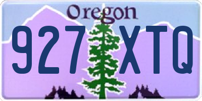 OR license plate 927XTQ