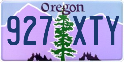 OR license plate 927XTY
