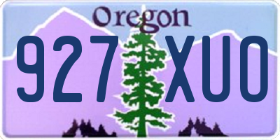 OR license plate 927XUO