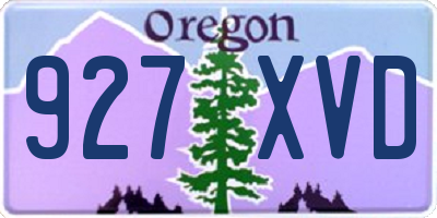 OR license plate 927XVD
