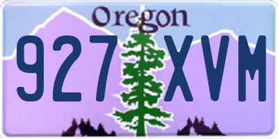 OR license plate 927XVM