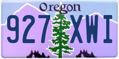 OR license plate 927XWI