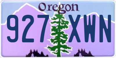 OR license plate 927XWN