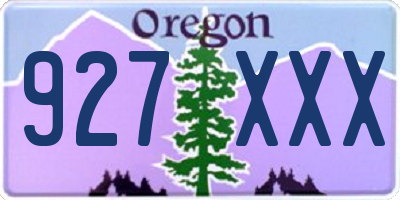 OR license plate 927XXX