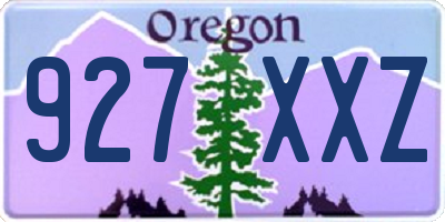 OR license plate 927XXZ