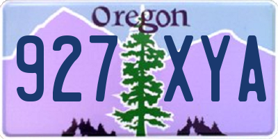 OR license plate 927XYA