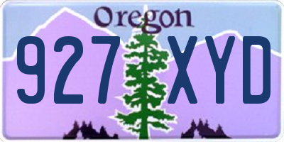 OR license plate 927XYD