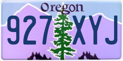 OR license plate 927XYJ