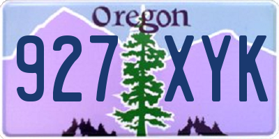 OR license plate 927XYK