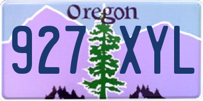 OR license plate 927XYL