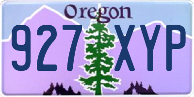 OR license plate 927XYP