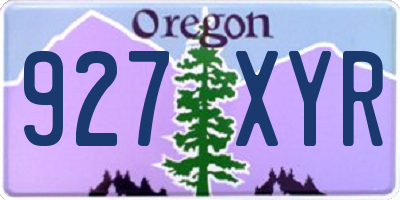 OR license plate 927XYR