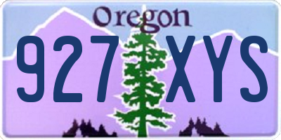 OR license plate 927XYS