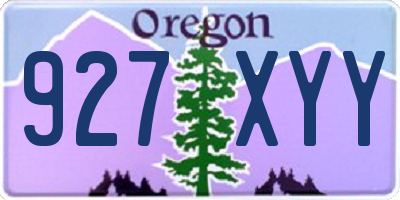 OR license plate 927XYY