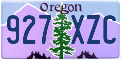 OR license plate 927XZC