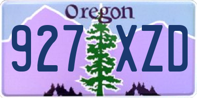 OR license plate 927XZD