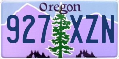 OR license plate 927XZN