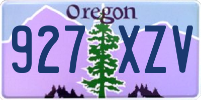 OR license plate 927XZV