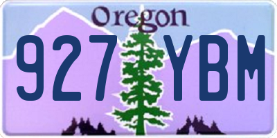 OR license plate 927YBM