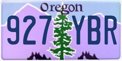 OR license plate 927YBR