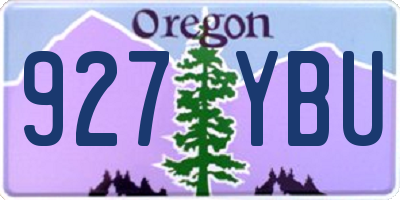 OR license plate 927YBU