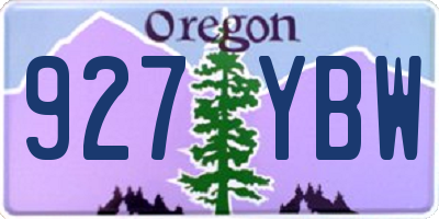 OR license plate 927YBW