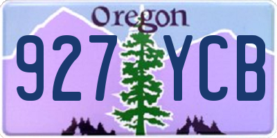 OR license plate 927YCB