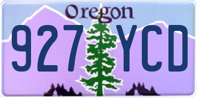 OR license plate 927YCD