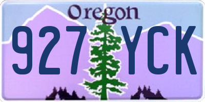 OR license plate 927YCK