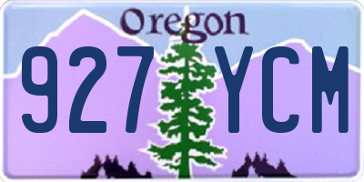 OR license plate 927YCM