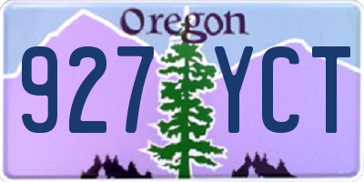 OR license plate 927YCT