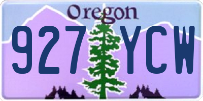 OR license plate 927YCW
