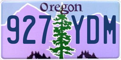 OR license plate 927YDM